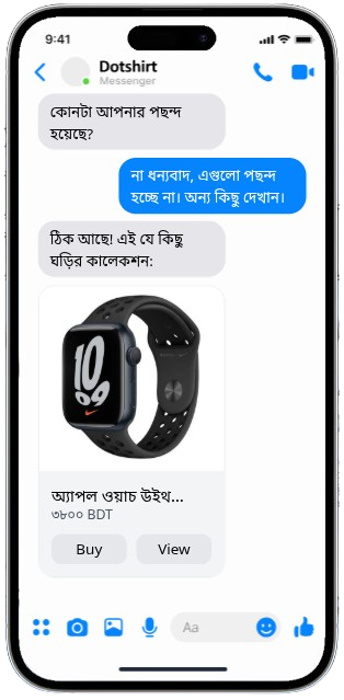 AI chatbot WhatsApp conversation example